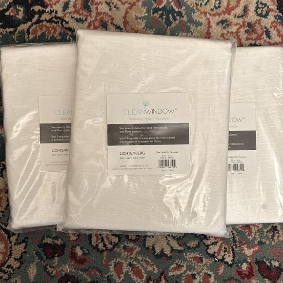 Number 918 Lichtenberg curtain single panel in white, three panels total ￼ - Picture 2 of 2